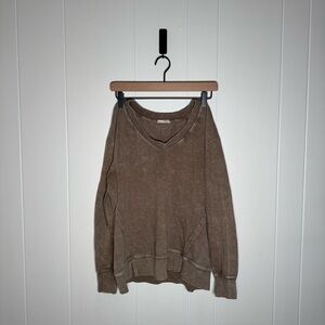 Brown V-Neck Sweater